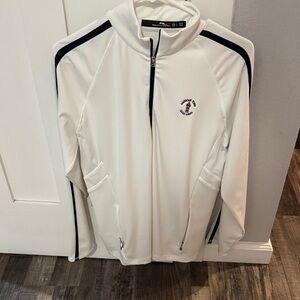 Ralph Lauren White Half-Zip Pullover with Logo